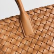 Borse Replica Mini Cabat Bottega Veneta agnello intrecciata color caramello
