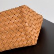 Borse Replica Mini Cabat Bottega Veneta agnello intrecciata color caramello