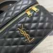 Borse Replica mini Saint Laurent Gaby Vanity agnello nera