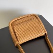 Borsa piccola Bottega Veneta Cobble Caramello Intrecciato 