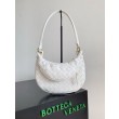 Bora Pari all'originale replica piccola Bottega Veneta Gemelli agnello intrecciata bianca