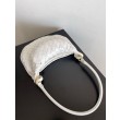 Bora Pari all'originale replica piccola Bottega Veneta Gemelli agnello intrecciata bianca