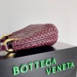 Borsa piccola Clicker di Bottega Veneta agnello intrecciata bordeaux