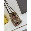 Bora Pari all'originale replica piccola Roll Tote Fendi tela con ricamo FF multicolore