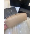 Borsa piccola Saint Laurent Borsa Loulou Puffer agnello beige