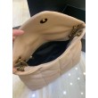 Borsa piccola Saint Laurent Borsa Loulou Puffer agnello beige