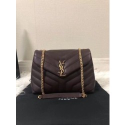 Borse Replica piccola Saint Laurent Loulou matelassé bordeaux