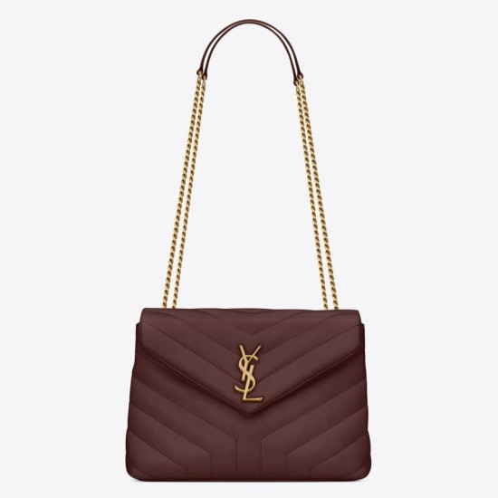 Borse Replica piccola Saint Laurent Loulou matelassé bordeaux