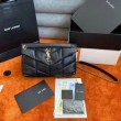 Borsa piccola Saint Laurent Loulou matelassé noir
