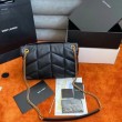 Borsa piccola Saint Laurent Loulou matelassé noir