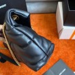 Borsa piccola Saint Laurent Loulou matelassé noir