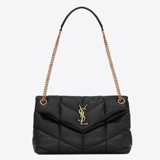 Borsa piccola Saint Laurent Loulou matelassé noir