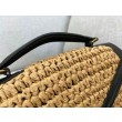 Borsa Saint Laurent Cassandra Mini Top Handle rafia