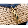 Borsa Saint Laurent Cassandra Mini Top Handle rafia
