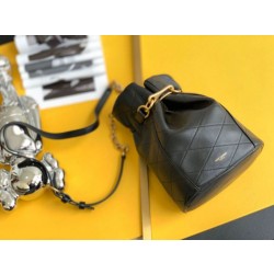 Imitazioni borse griffate Saint Laurent Le Maillon Hook Bucket agnello nera
