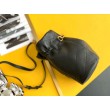 Imitazioni borse griffate Saint Laurent Le Maillon Hook Bucket agnello nera