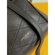 Imitazioni borse griffate Saint Laurent Le Maillon Hook Bucket agnello nera
