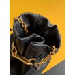 Imitazioni borse griffate Saint Laurent Le Maillon Hook Bucket agnello nera