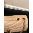 Borsa Saint Laurent Loulou media matelassé beige
