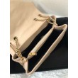 Borsa Saint Laurent Loulou media matelassé beige