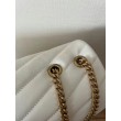 Borsa Saint Laurent Loulou media matelassé bianca