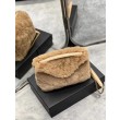 Borse Firmate Replica Saint Laurent Loulou piccola montone beige