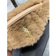 Borse Firmate Replica Saint Laurent Loulou piccola montone beige