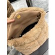 Borse Firmate Replica Saint Laurent Loulou piccola montone beige