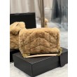 Borse Firmate Replica Saint Laurent Loulou piccola montone beige