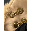 Borse Firmate Replica Saint Laurent Loulou piccola montone beige