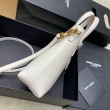 Borsa Saint Laurent Mini Toy Shopping vitello bianca