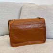 Borsa Saint Laurent Niki media vitello marrone