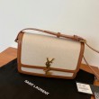 Borsa Saint Laurent Solferino media tela con vitello