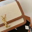 Borsa Saint Laurent Solferino media tela con vitello