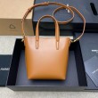 Borsa shopping Saint Laurent Mini Toy vitello marrone