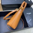 Borsa shopping Saint Laurent Mini Toy vitello marrone