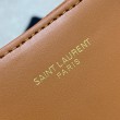 Borsa shopping Saint Laurent Mini Toy vitello marrone