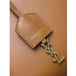 Borsa shopping Saint Laurent Mini Toy vitello marrone