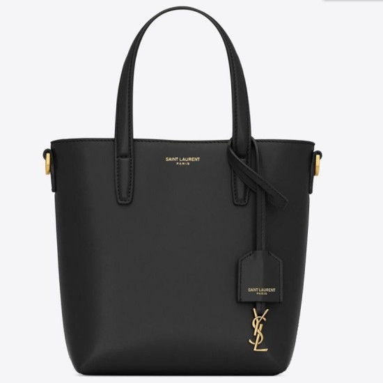 Borsa shopping Saint Laurent Mini Toy vitello nera