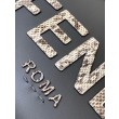 Borse Replica tote media Fendi Sunshine nera con logo pitone