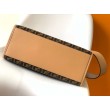 Borse Replica tote media Fendi Sunshine tessuto jacquard FF marrone