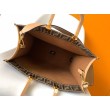 Borse Replica tote media Fendi Sunshine tessuto jacquard FF marrone