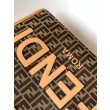 Borse Replica tote media Fendi Sunshine tessuto jacquard FF marrone