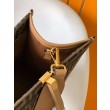 Borse Replica tote media Fendi Sunshine tessuto jacquard FF marrone