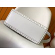 Borsa tote media Fendi Sunshine vitello FF bianca