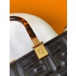 Borsa tote media Fendi Sunshine vitello FF nera
