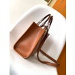 Borsa tote piccola Fendi Sunshine marrone vitello