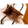 Borsa tote piccola Fendi Sunshine marrone vitello