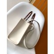 Borsa tote piccola Fendi Sunshine vitello bianca