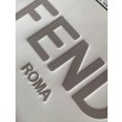 Borsa tote piccola Fendi Sunshine vitello bianca